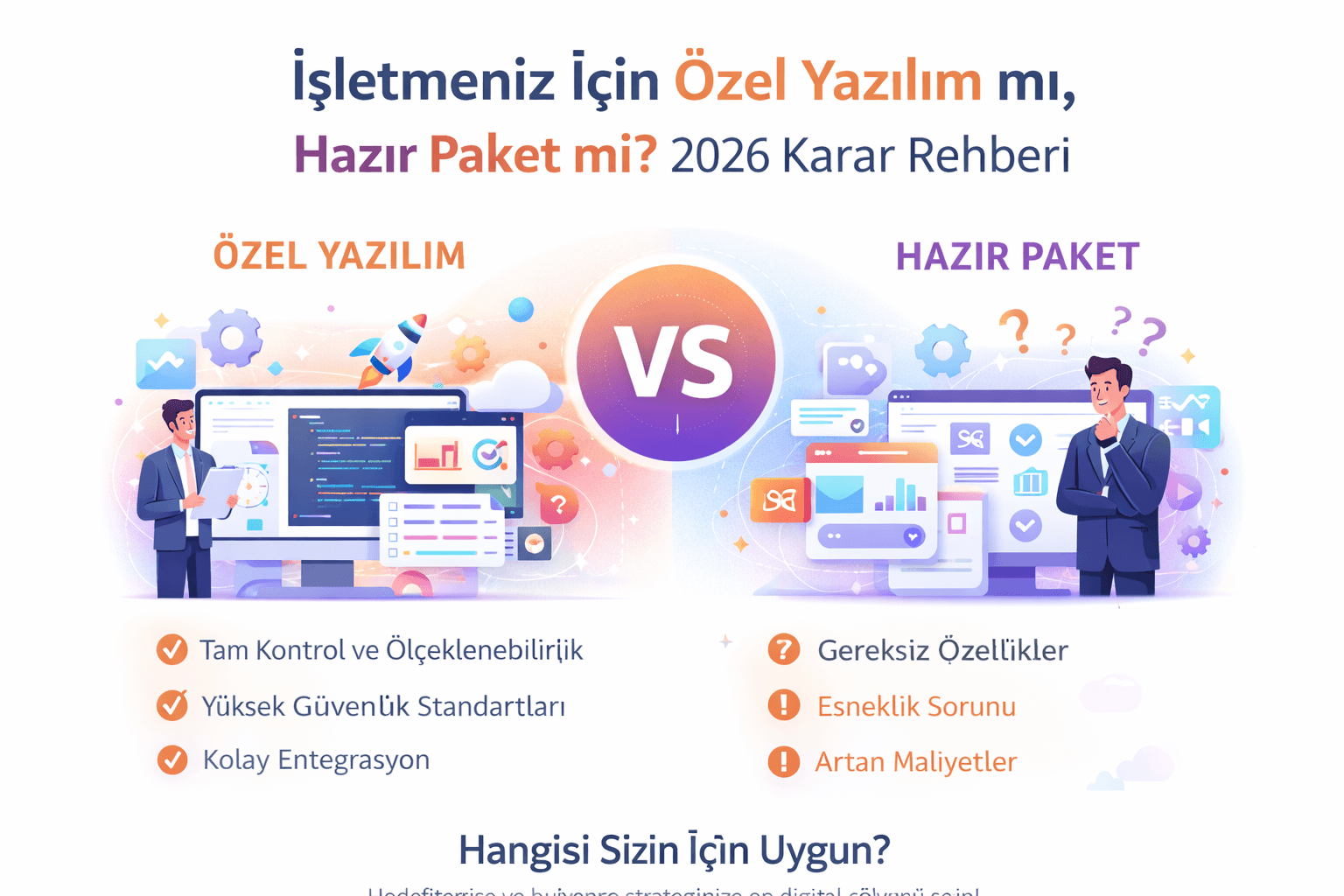 İşletmeniz İçin Özel Yazılım mı, Hazır Paket mi? 2026 Karar Rehberi
